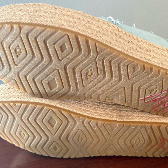 TOMS Women's Light Blue Espadrille Platform Shoes - Picture 11 of 12